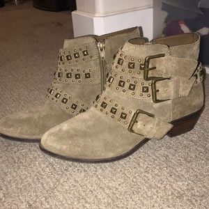 Sole Society buckle and studded boots